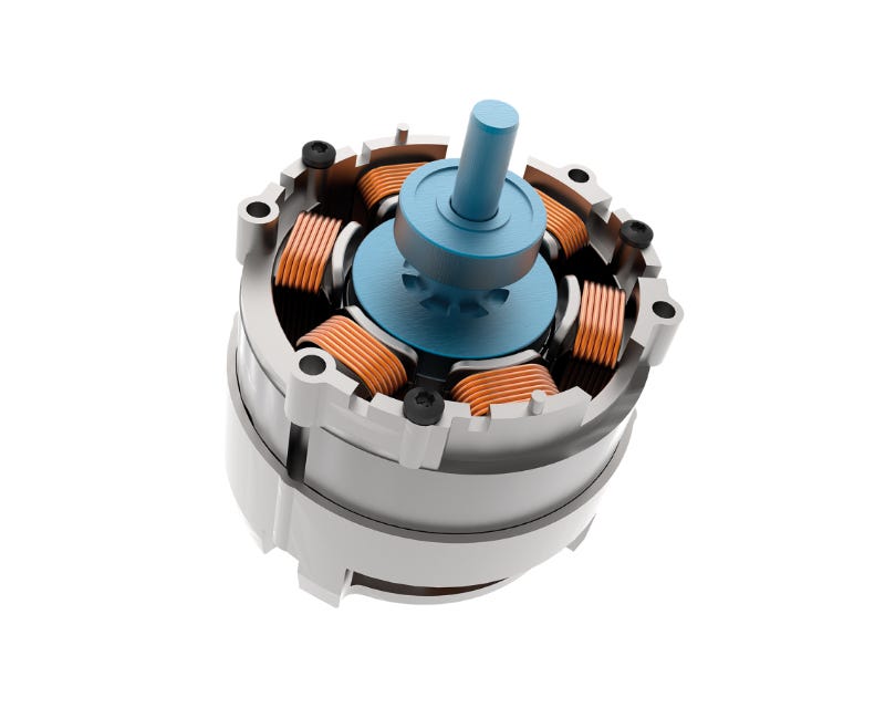 close up of the internal brushless motor
